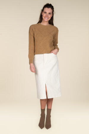 skirt with split corduroy